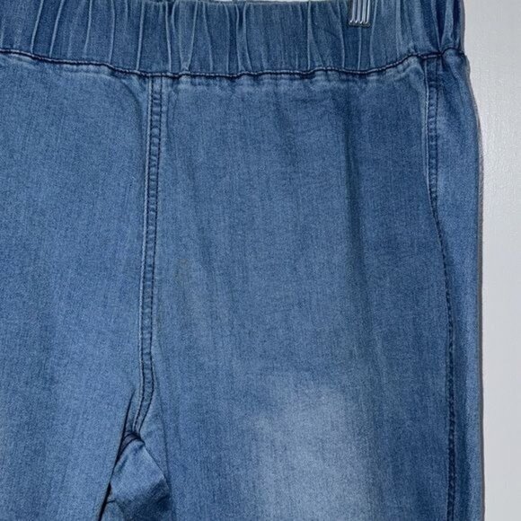 Womens XL Denim Bell-Bottom Jeans With Frayed Hem - Picture 3 of 13